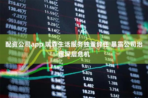 配资公司app 瑞森生活服务独董辞任 暴露公司治理深层危机